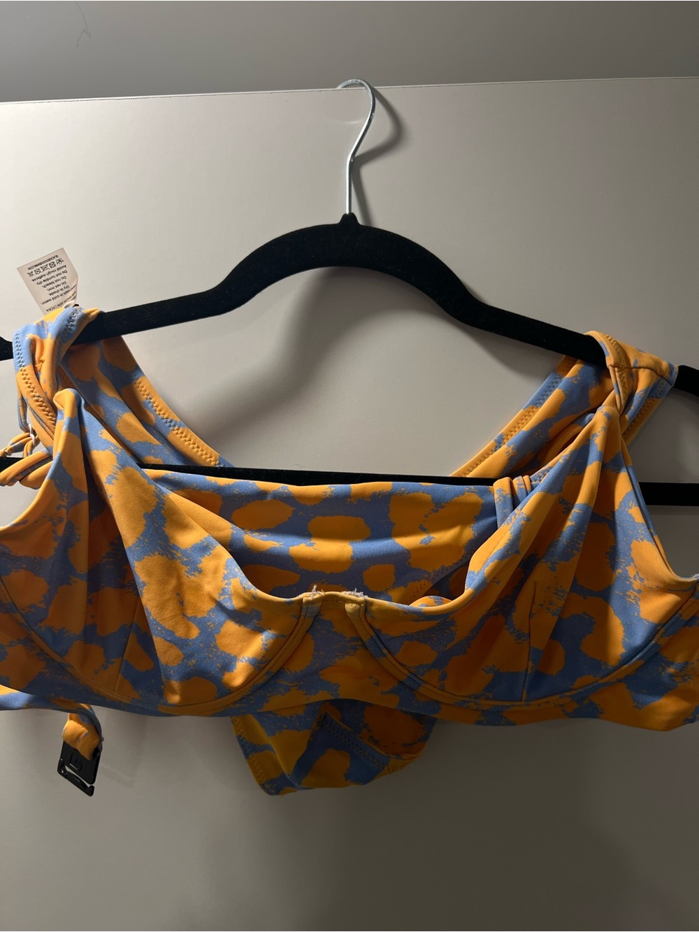 BLACKBOUGH Vibrant Orange & Periwinkle Print Bikini Set